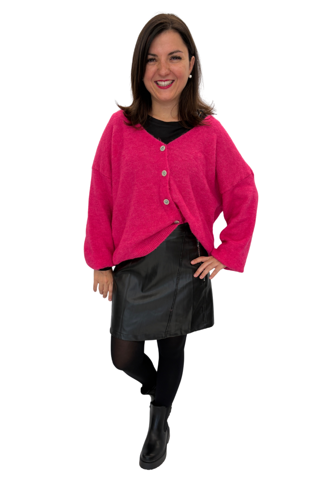Cozy Love Cardigan pink, Gr. 36-42