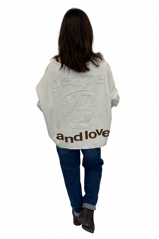 Peace & Love Oversize Sweater, Gr. 38-44