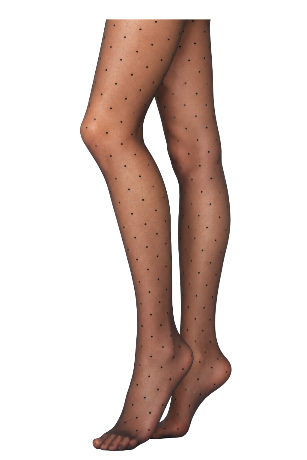 Strumpfhose mit feinen Punkten schwarz  , Gr. 34-42