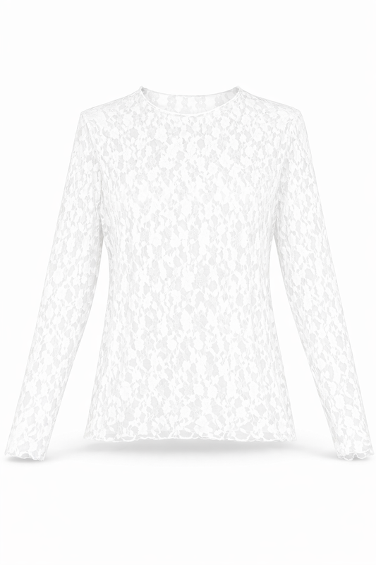 Zartes Spitzenoberteil weiß, Gr. 36-42