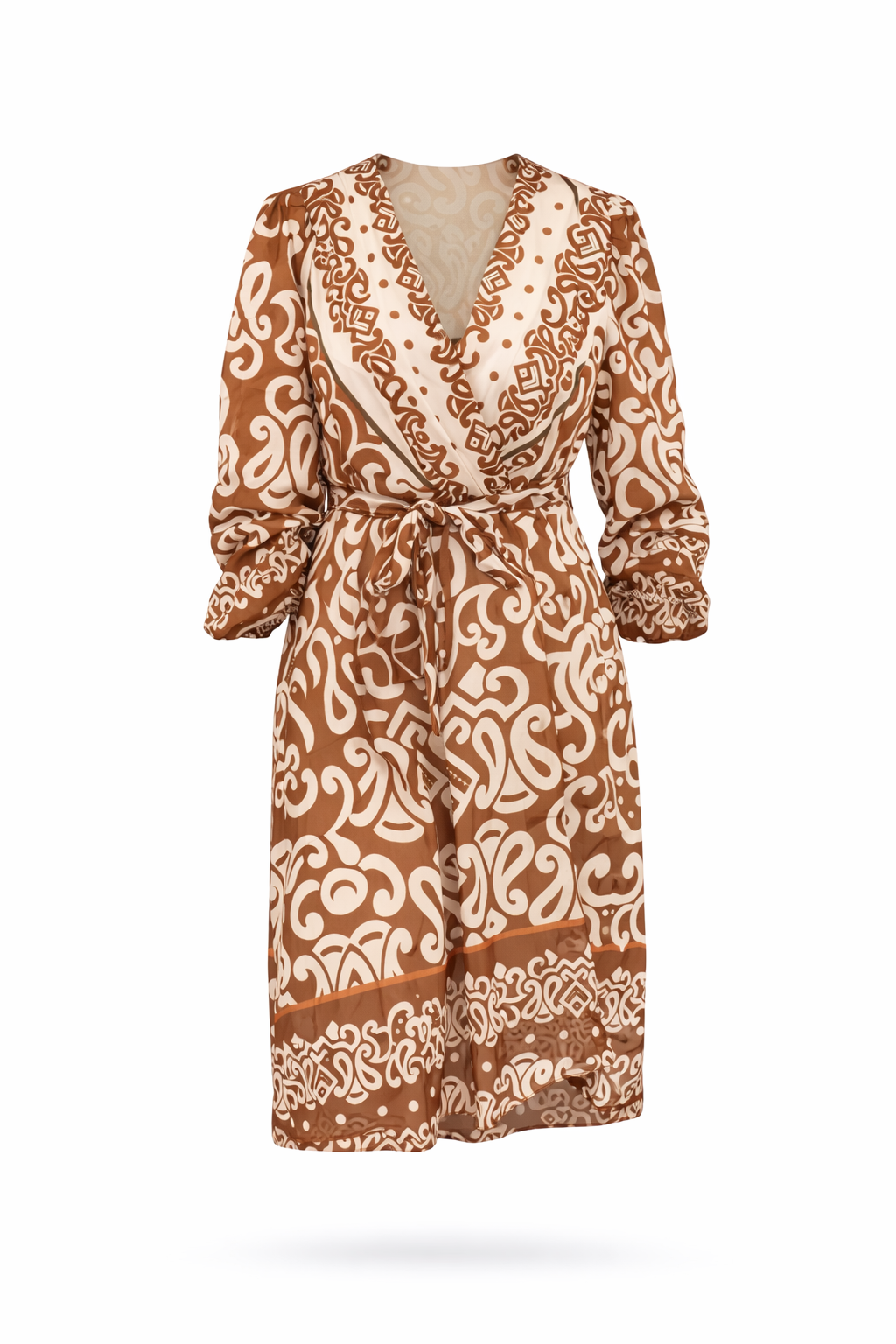 Midikleid Ethno cognac, Gr. 34-40