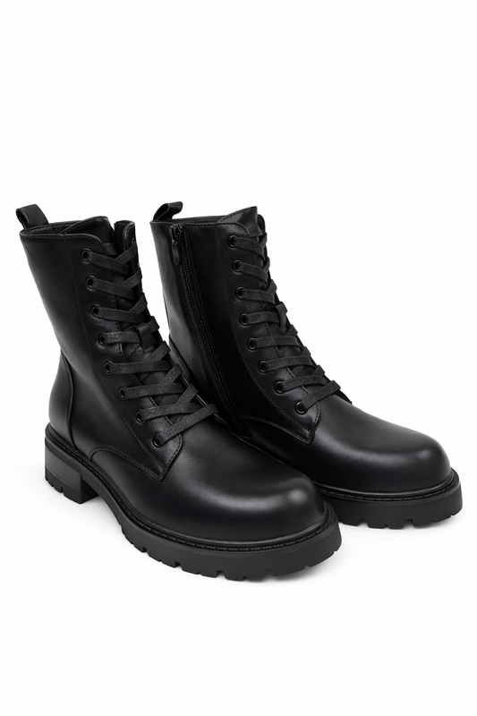 Schnür-Boot schwarz, Gr. 36-41