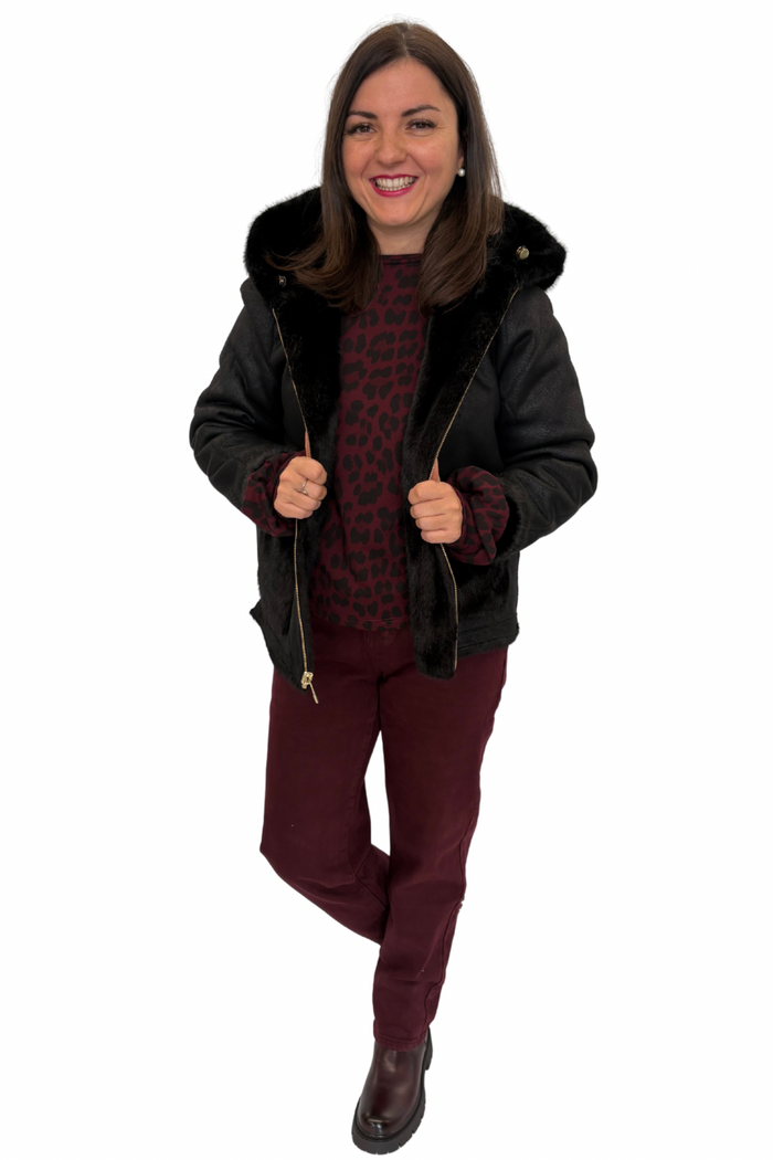 Wendejacke schwarz, Gr. 36-42
