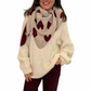 Kuschliger Kapuzen Pullover creme, Gr. 36-42