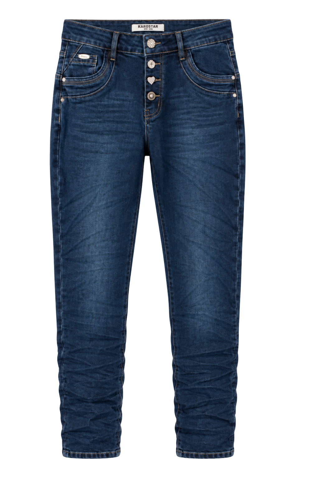 Karostar Button Jeans – Dark Blue, Gr. 36-44