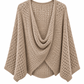 Strick-Wickelpullover sandtaupe , Gr. 34-42