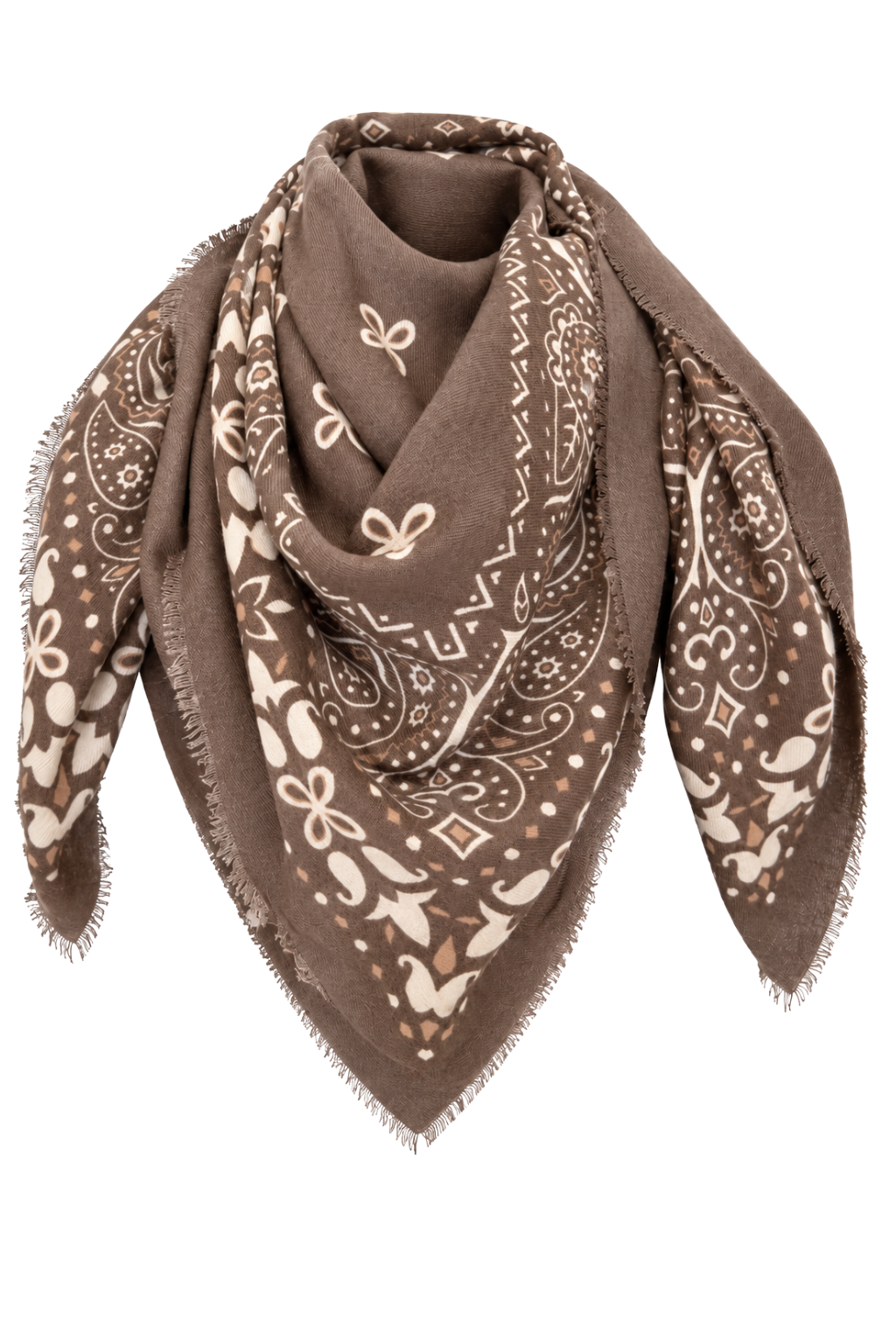 Paisley Schal coffee/creme