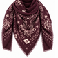 Paisley Schal aubergine/creme
