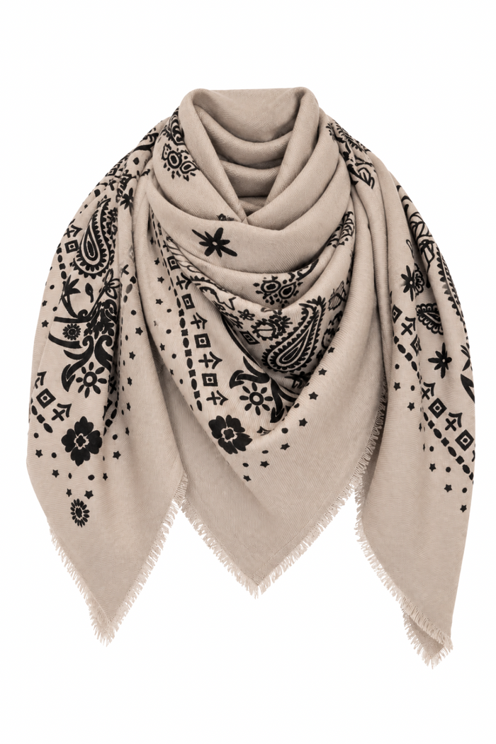 Paisley Schal steinbeige