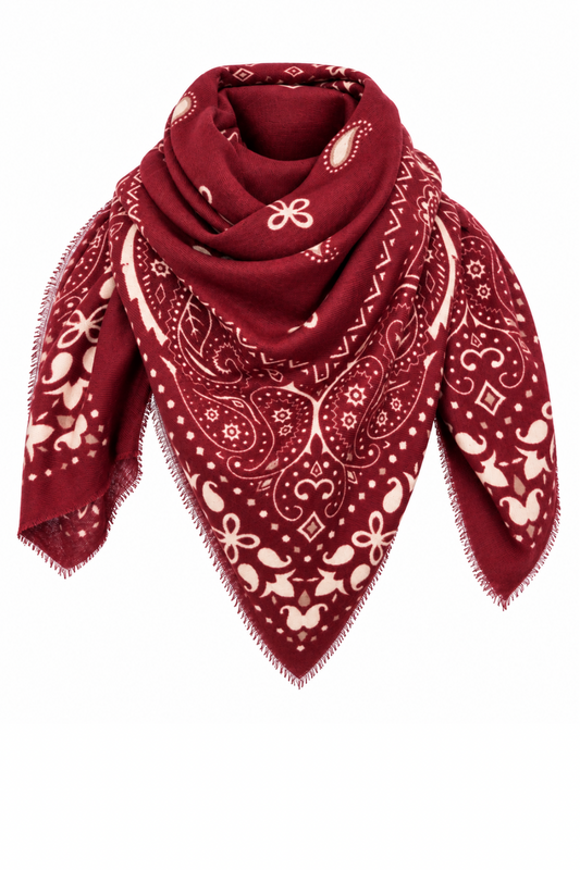 Paisley bordeaux/creme
