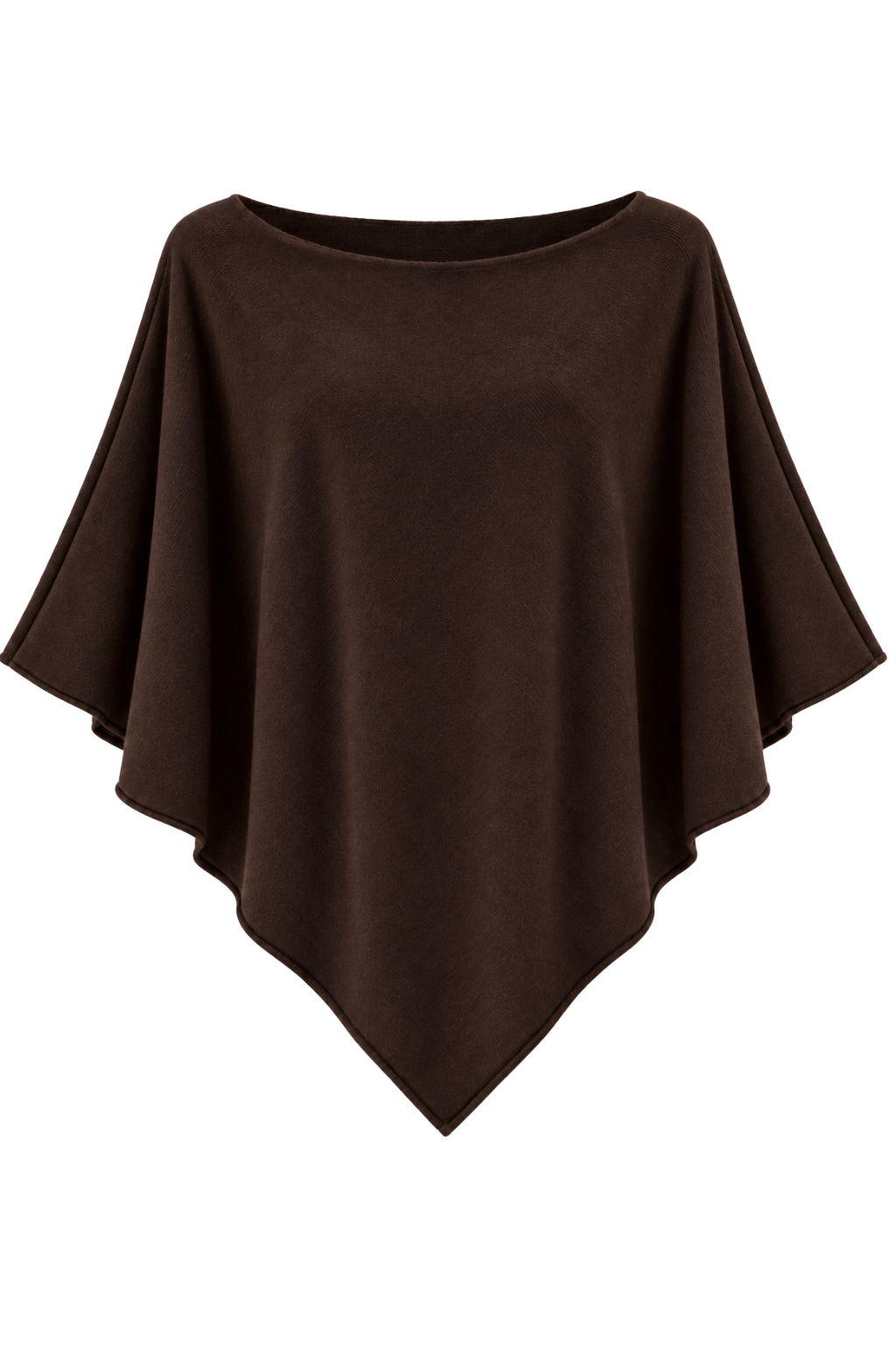 Soft Elegance – Leichter Poncho schokobraun, Gr. 36-42