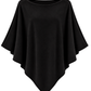 Soft Elegance – Leichter Poncho schwarz, Gr. 36-42