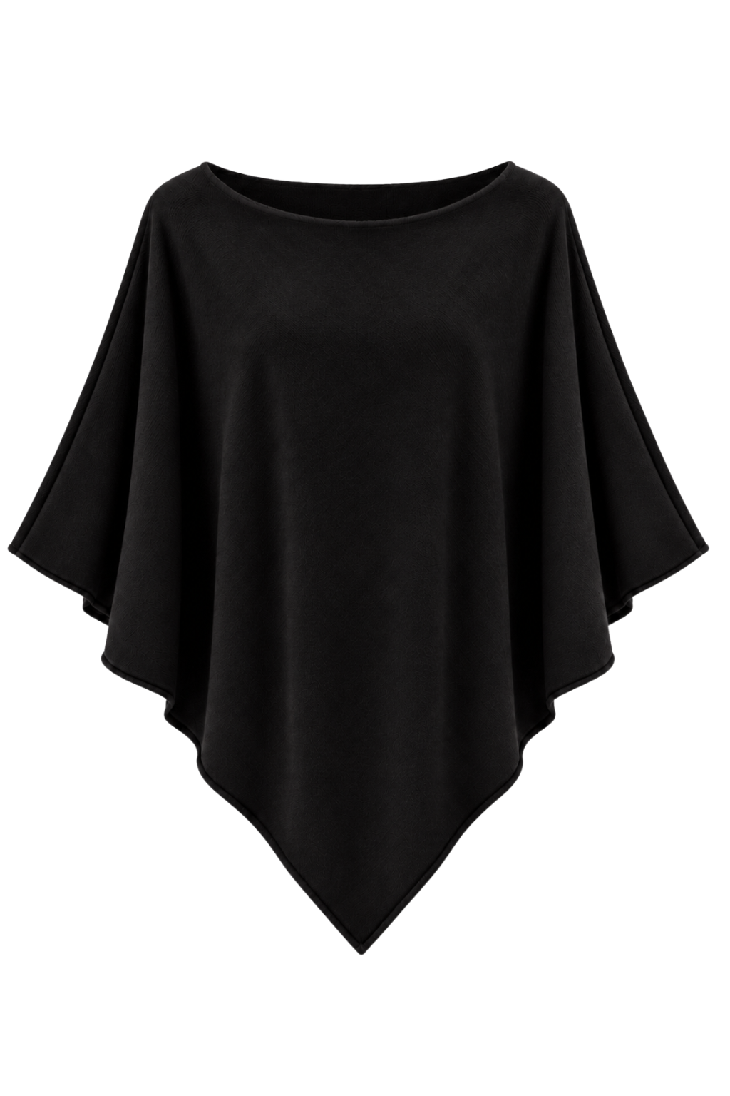 Soft Elegance – Leichter Poncho schwarz, Gr. 36-42