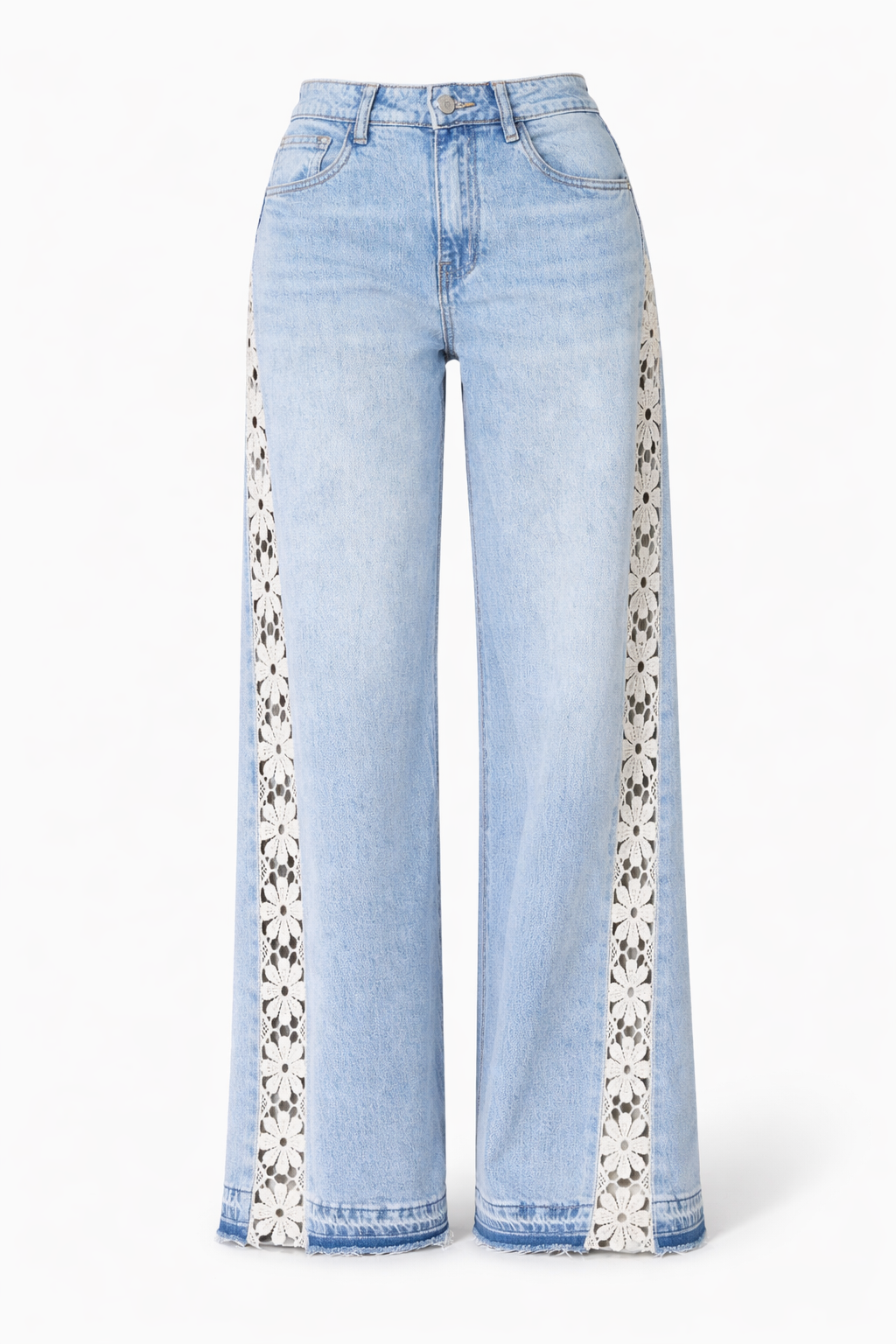 Mega Baggy Jeans Adoro mit Spitzen-Detail, Gr. 34-40