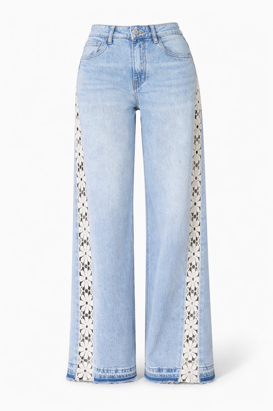 Mega Baggy Jeans Adoro mit Spitzen-Detail, Gr. 34-40