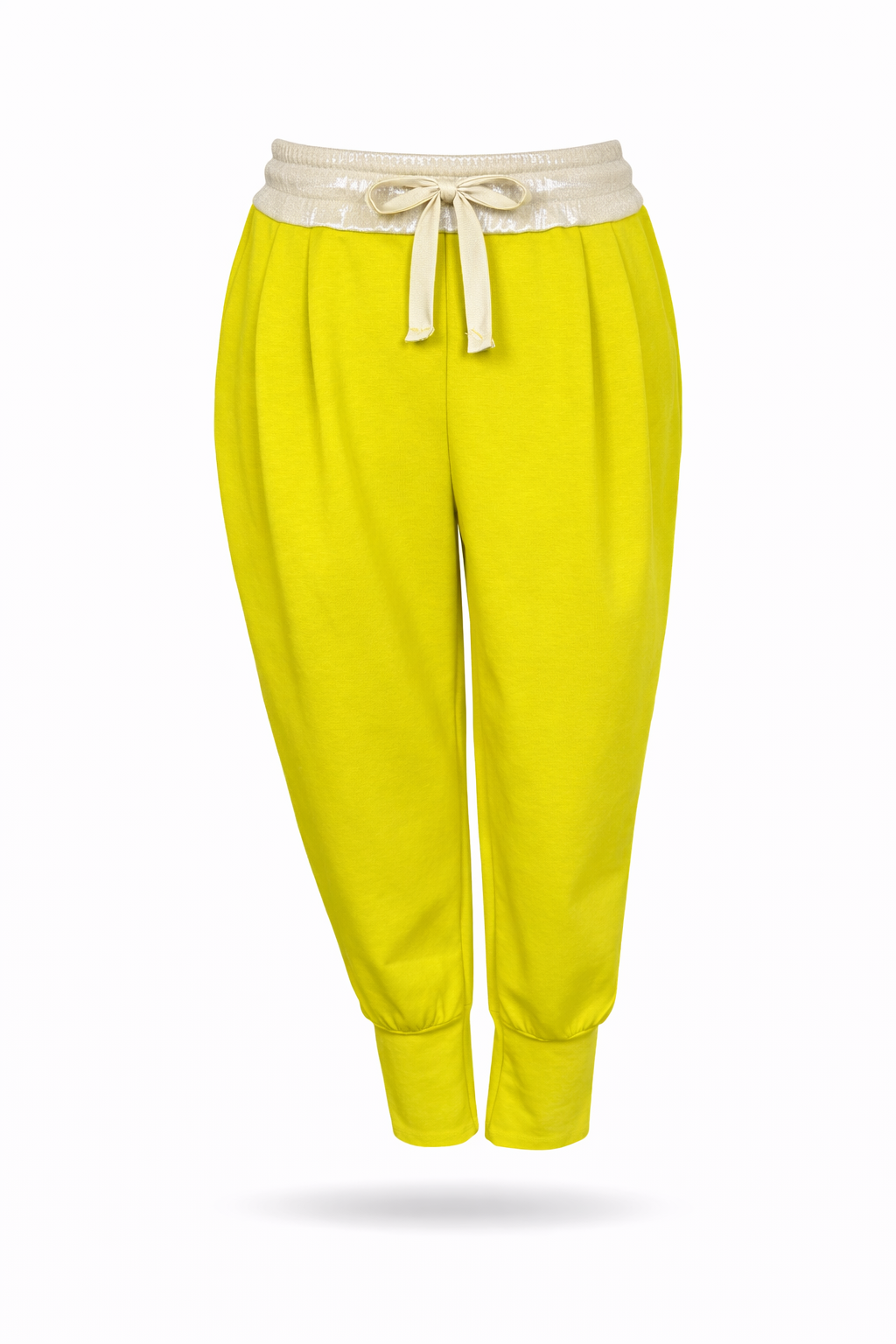Damen Joggerpants mit Satinbund Gr. 36-42 limette