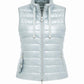 Steppweste kurz metallic eisblau, Gr. 36-44