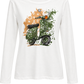 Langarmshirt „Dolce Vita“ mit Rollermotiv weiß/grün, Gr. 34-38