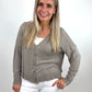 Cardigan taupe,  Gr. 36-42