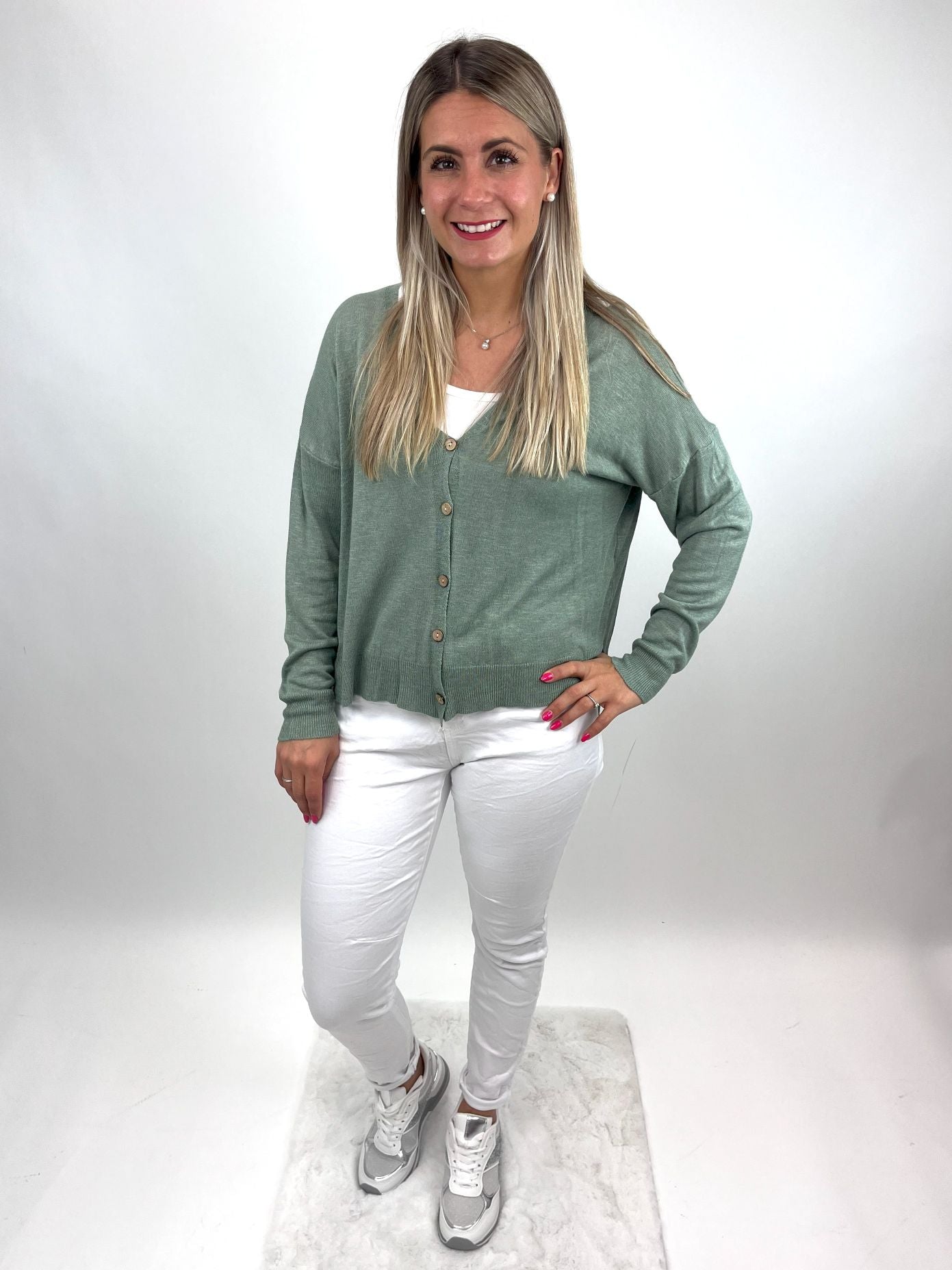 Cardigan salbei Gr. 36-42