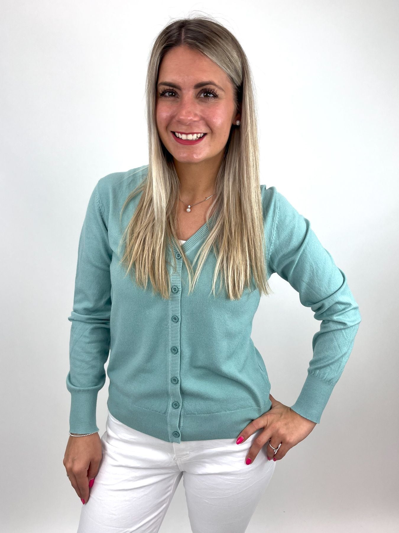 Cardigan mint, Gr. 34-40