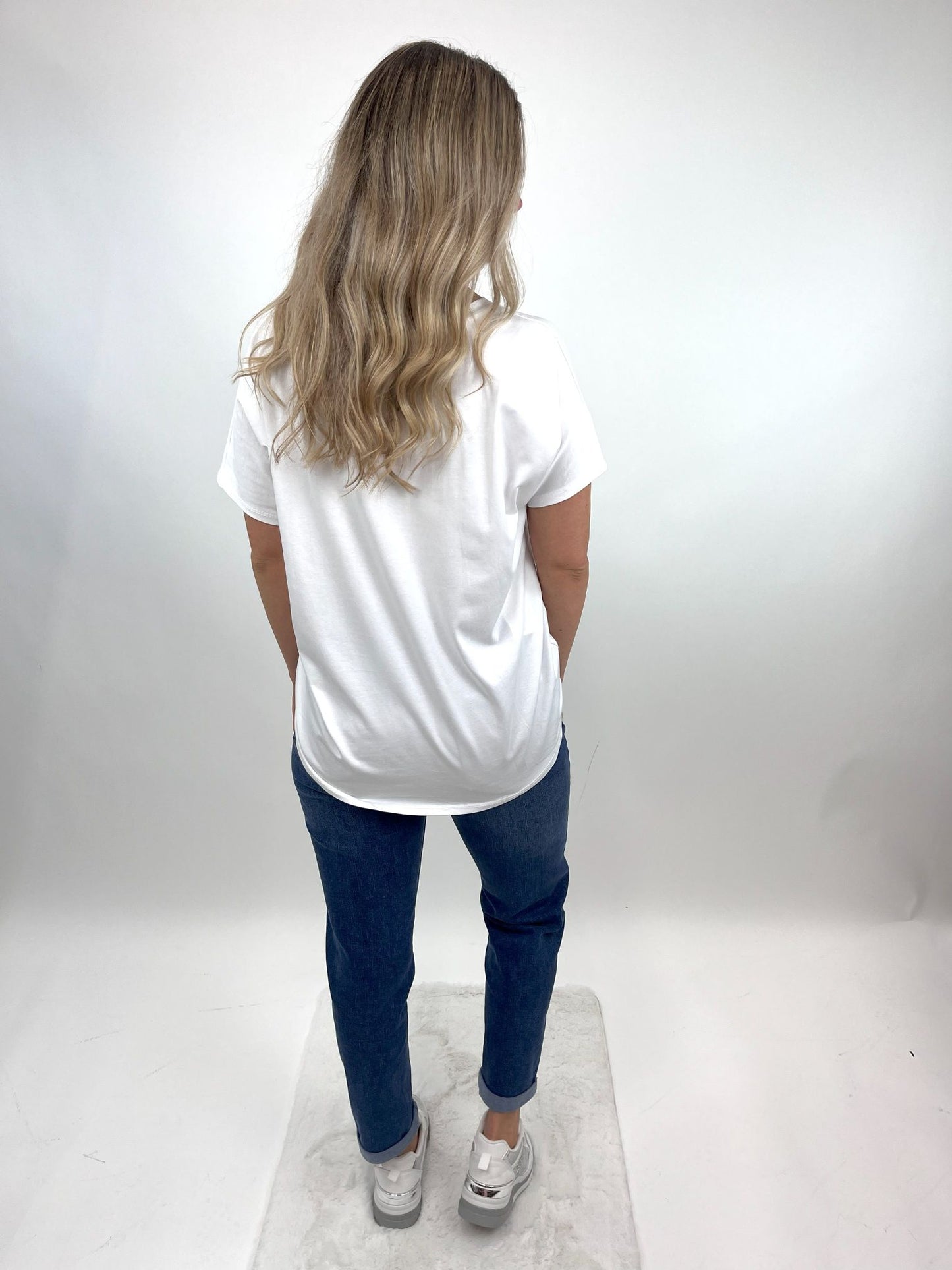 Mom fit Jeans dunkel , Gr. 34-42
