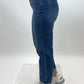 Mom fit Jeans dunkel , Gr. 34-42