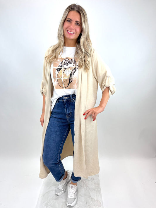 Cardigan beige, Gr. 36-42
