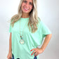 Shirt mit Kette mintgrün, Gr. 38-44