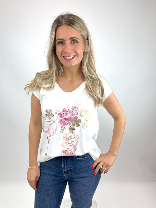 T-Shirt Gin rosa, Gr.36-40