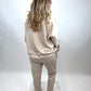 Joggerpants beige mit Blüten Gr. 36-42