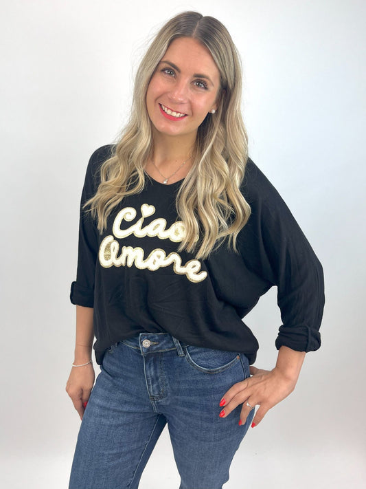 Pullover Ciao Amore schwarz , Gr. 36-44
