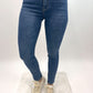 High-Waist Skinny Jeans dunkelblau, Gr. 36-46