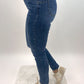 High-Waist Skinny Jeans dunkelblau, Gr. 36-46