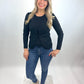 2 in 1 Set Cardigan + Top schwarz, Gr. 34-40