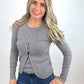 2 in 1 Set Cardigan + Top grau, Gr. 34-40