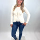2 in 1 Set Cardigan + Top weiß, Gr. 34-40