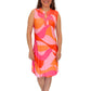 Sommerkleid Muster pink/orange, Gr. 36-44