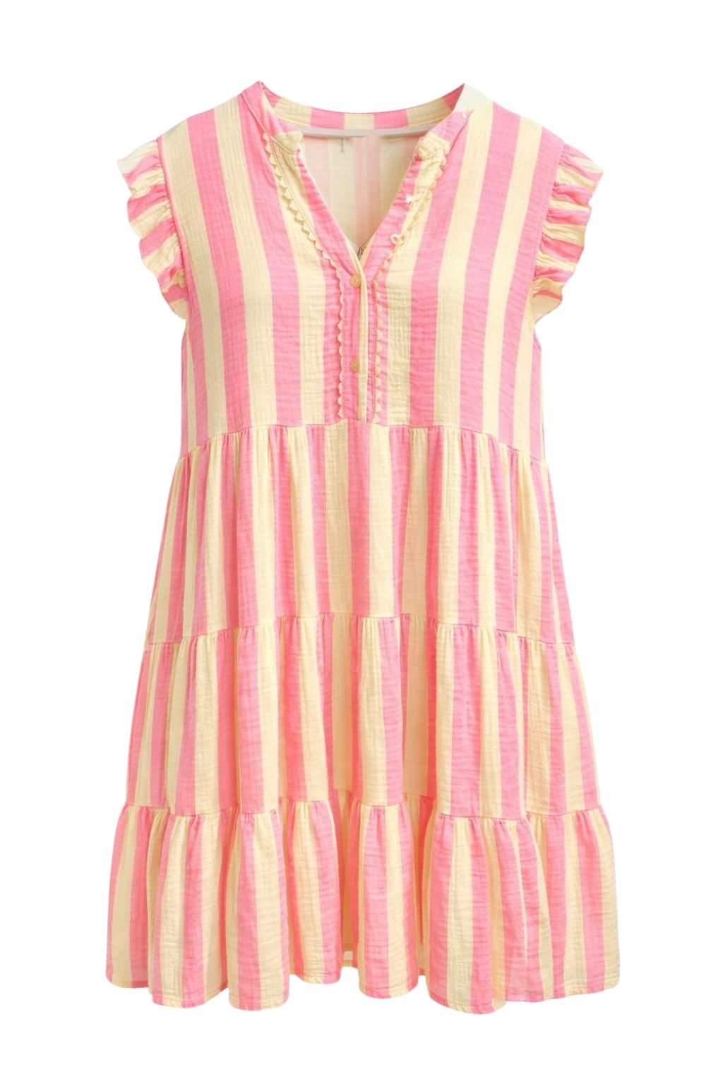 Sommerkleid Neonstreifen, Gr. 38-44