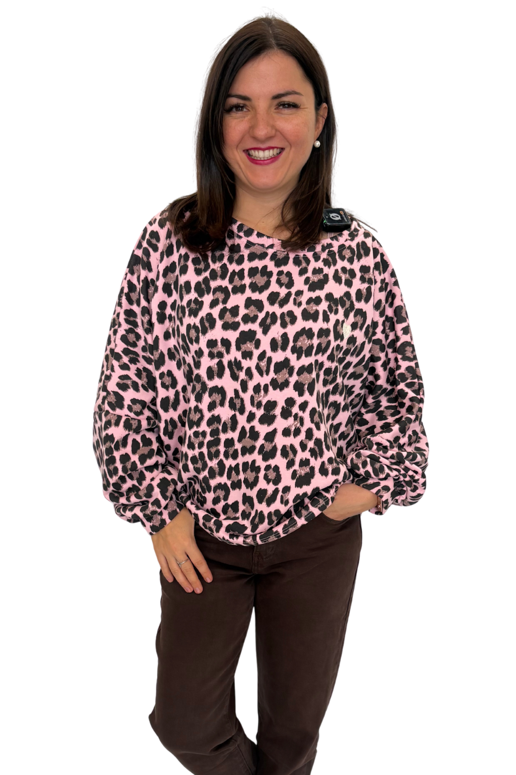 Leo Sweatshirt mit Herz rosa, Gr. 36-42