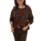 Mademoiselle Sweatshirt Butterstoff schokobraun, Gr. 36-42