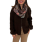 Strickjacke Stehkragen braun, Gr. 34-40