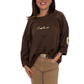 C'est la vie Sweatshirt schokobraun, Gr. 34-42