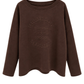Mademoiselle Sweatshirt Butterstoff schokobraun, Gr. 36-42