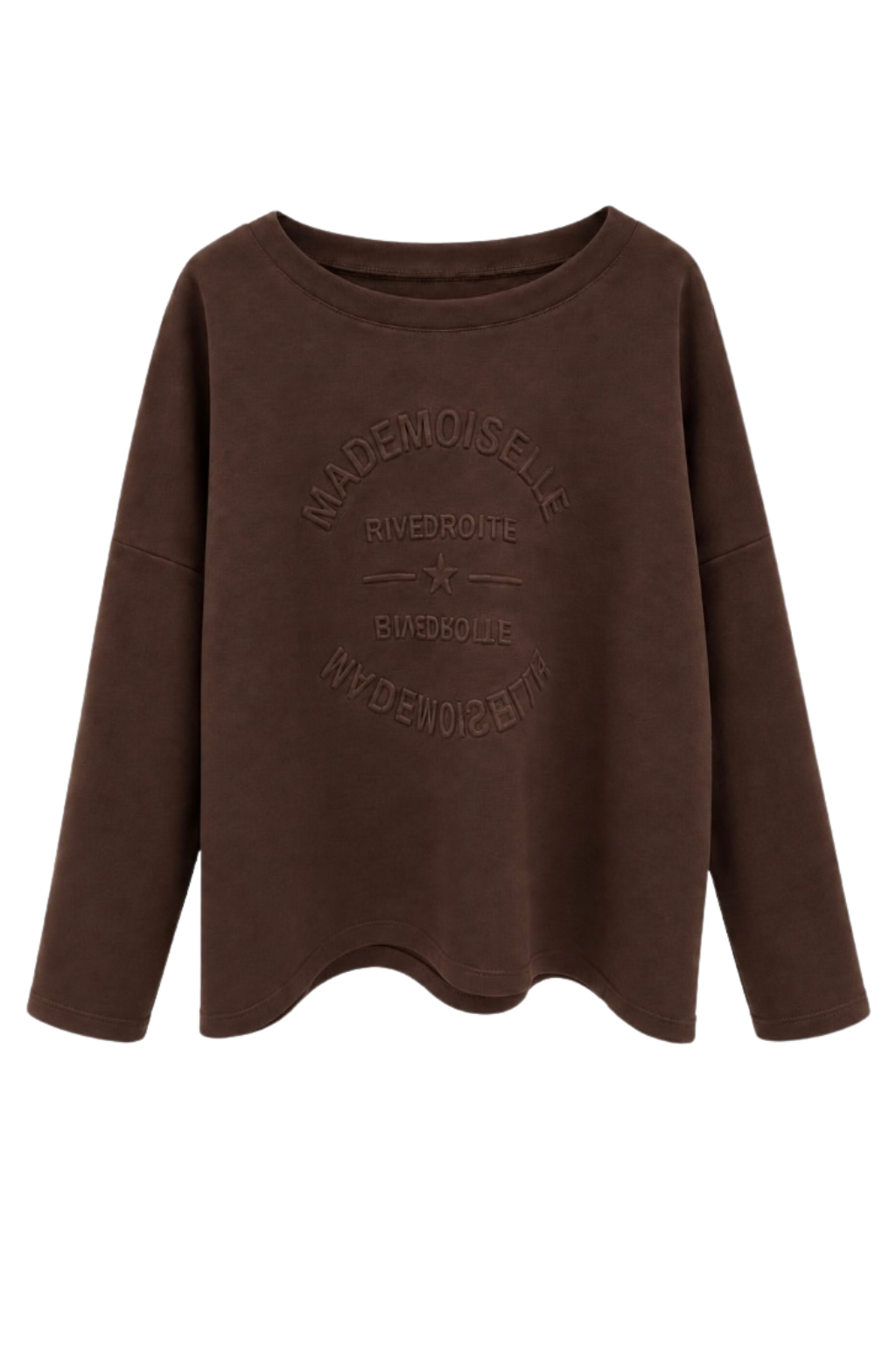 Mademoiselle Sweatshirt Butterstoff schokobraun, Gr. 36-42