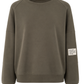Oversize Sweatshirt „Perfectly Imperfect“ oliv, Gr. 36-44