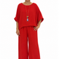 Sommerbluse rot (mit Kette), Gr. 36-44
