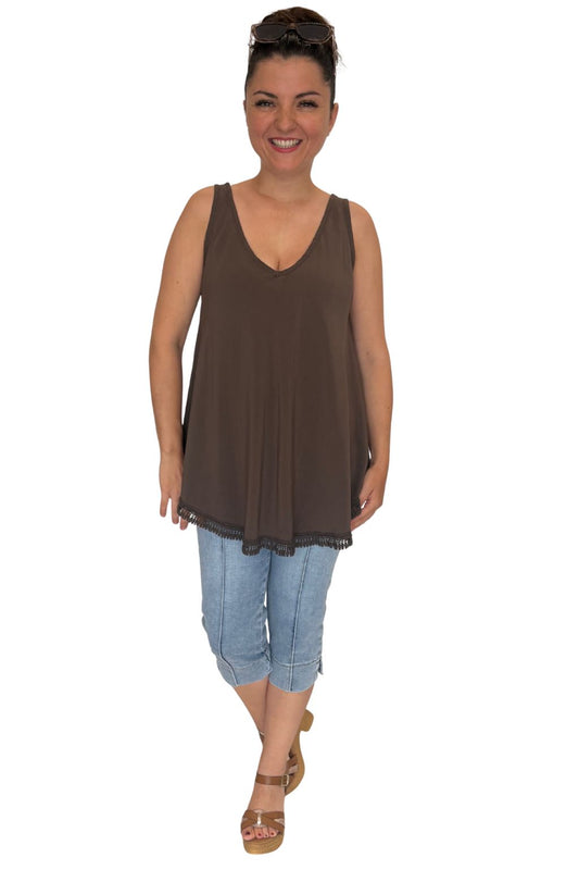 Sommertop braun, Gr. 36-42