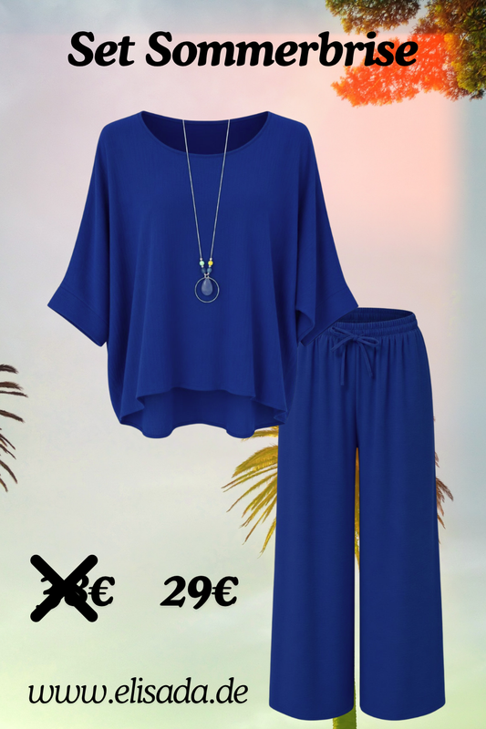 Set Sommerbrise royalblau, Gr. 36-44