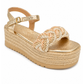 Keil-Sandale mit Flechtriemen gold, Gr. 36-41